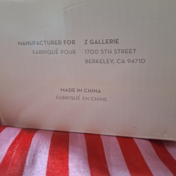 Z Gallerie Red and White Striped Fabric - Picture 3 of 5